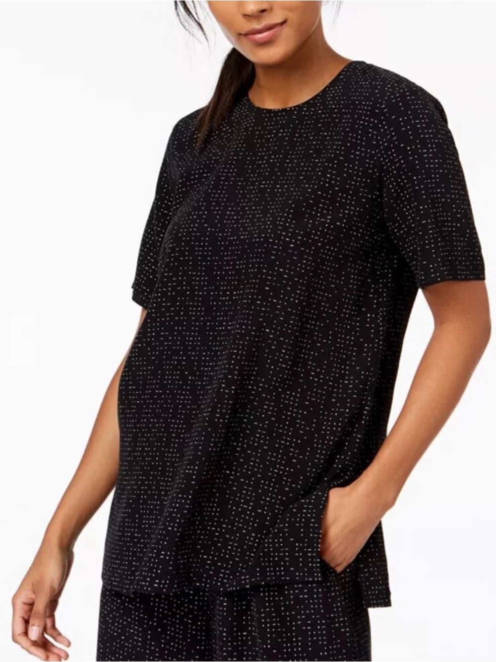 Eileen Fisher Morse Code Dot box Top